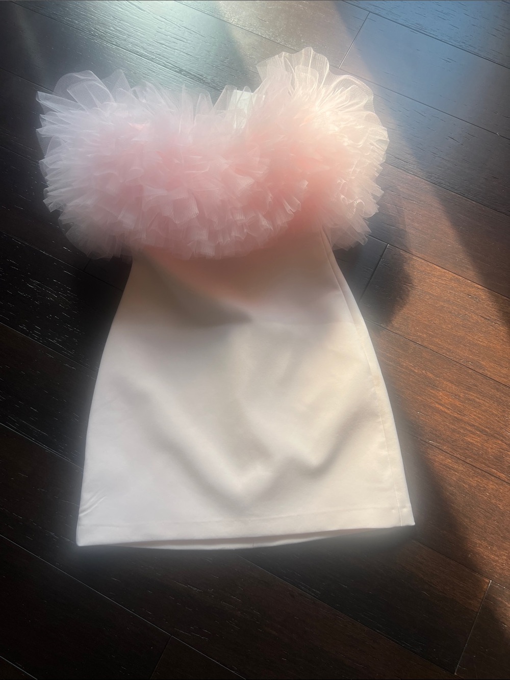 Zara pink Mini Dress with Pink Tulle Ruffle
